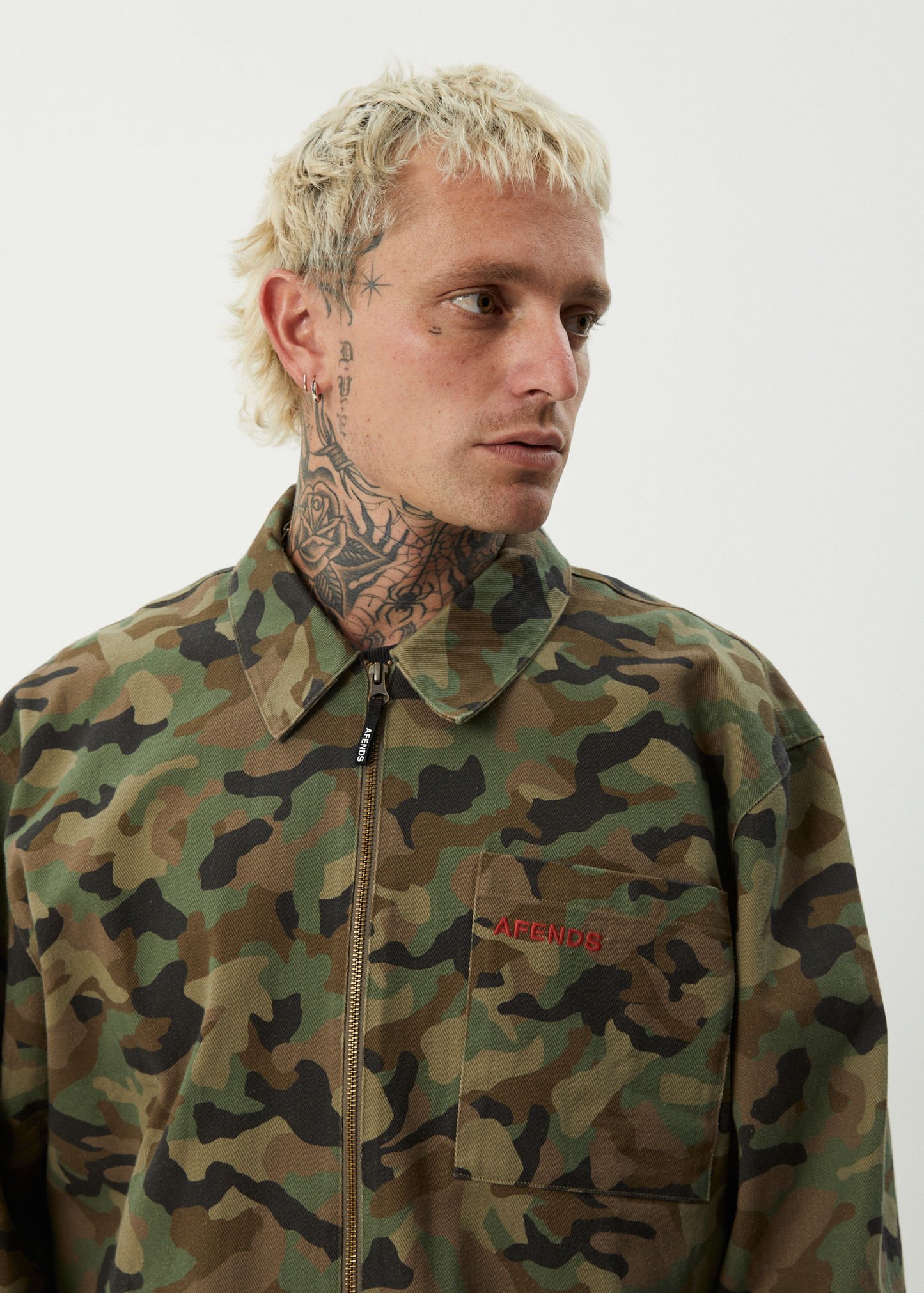 AFENDS Mens Hidden Oracle - Workwear Jacket - Hidden