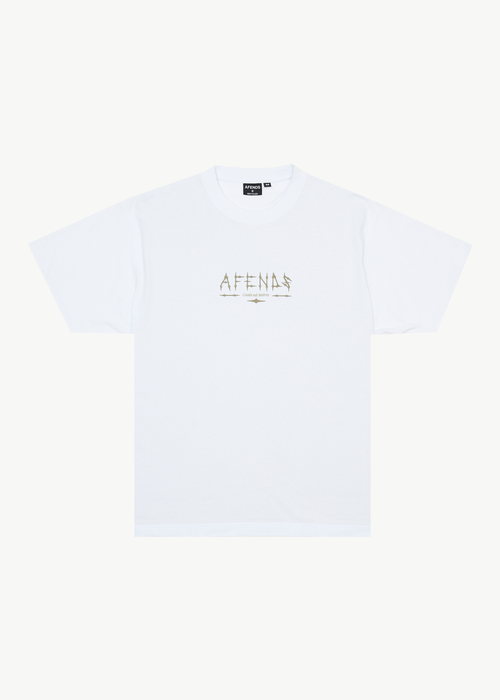 AFENDS Mens Spinal - Boxy Tee - White
