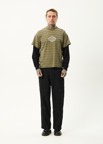 AFENDS Mens My Tribe - Layered Boxy Long Sleeve Tee - Boa