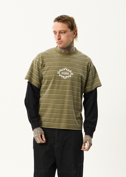 AFENDS Mens My Tribe - Layered Boxy Long Sleeve Tee - Boa
