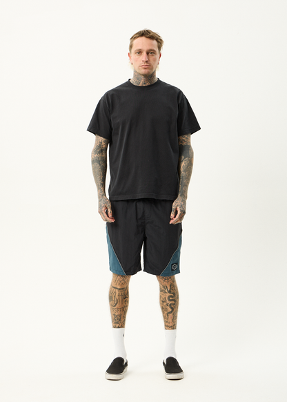 AFENDS Mens My Tribe - Panelled Short 20" - Black