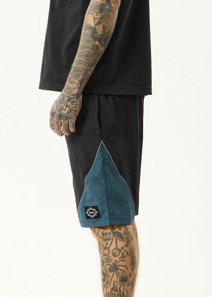 AFENDS Mens My Tribe - Panelled Short 20" - Black