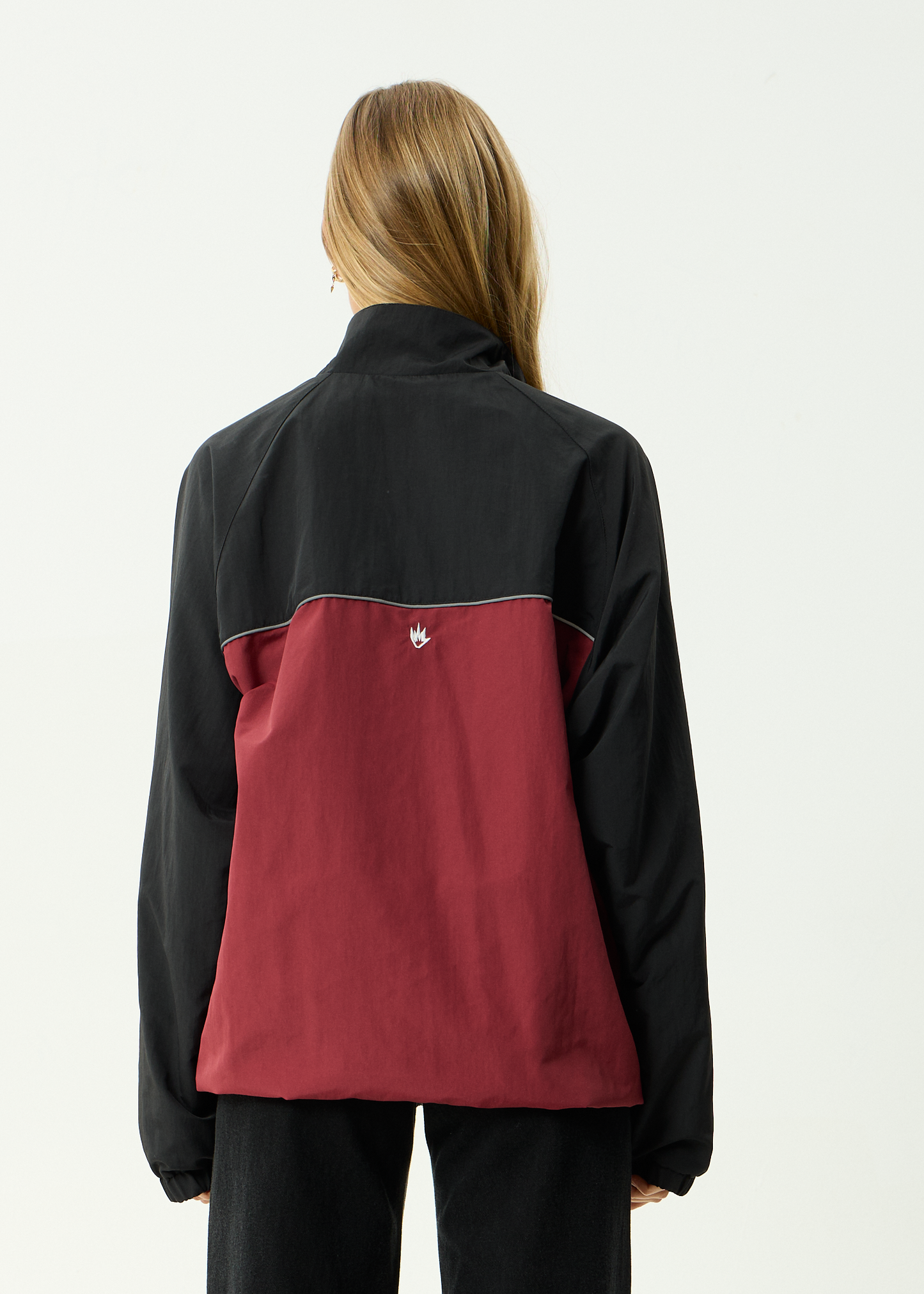 AFENDS Mens Sporting - Sports Spray Jacket - Burgundy