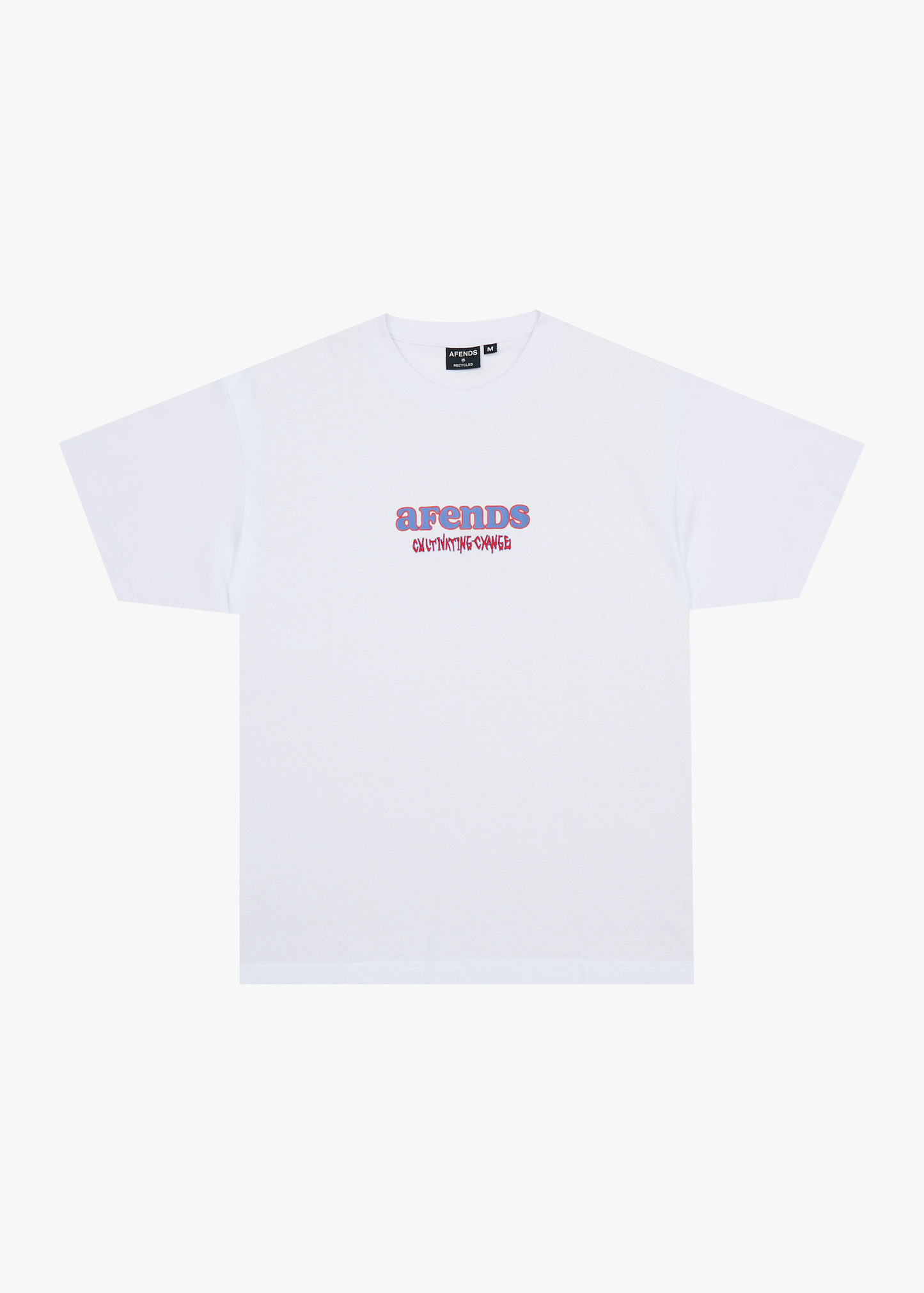 AFENDS Mens Simple Times - Boxy Tee - White