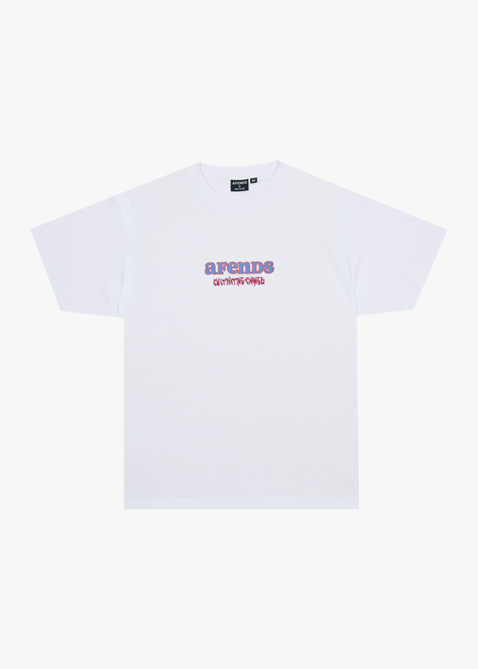 AFENDS Mens Simple Times - Boxy Tee - White