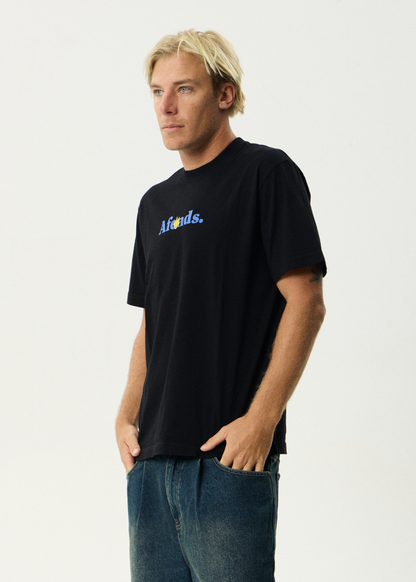 AFENDS Mens Smiles - Retro Tee - Black