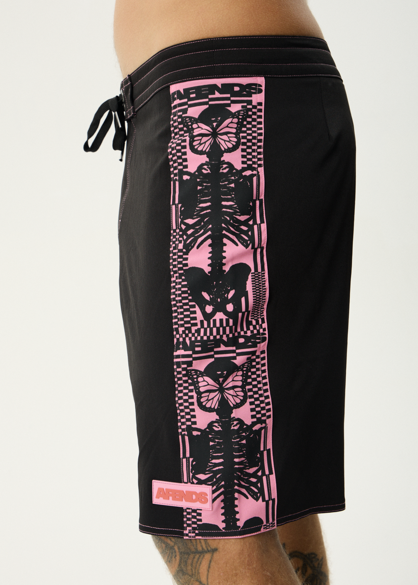 AFENDS Mens Boned - Surf Related V2 Boardshorts 20" - Black