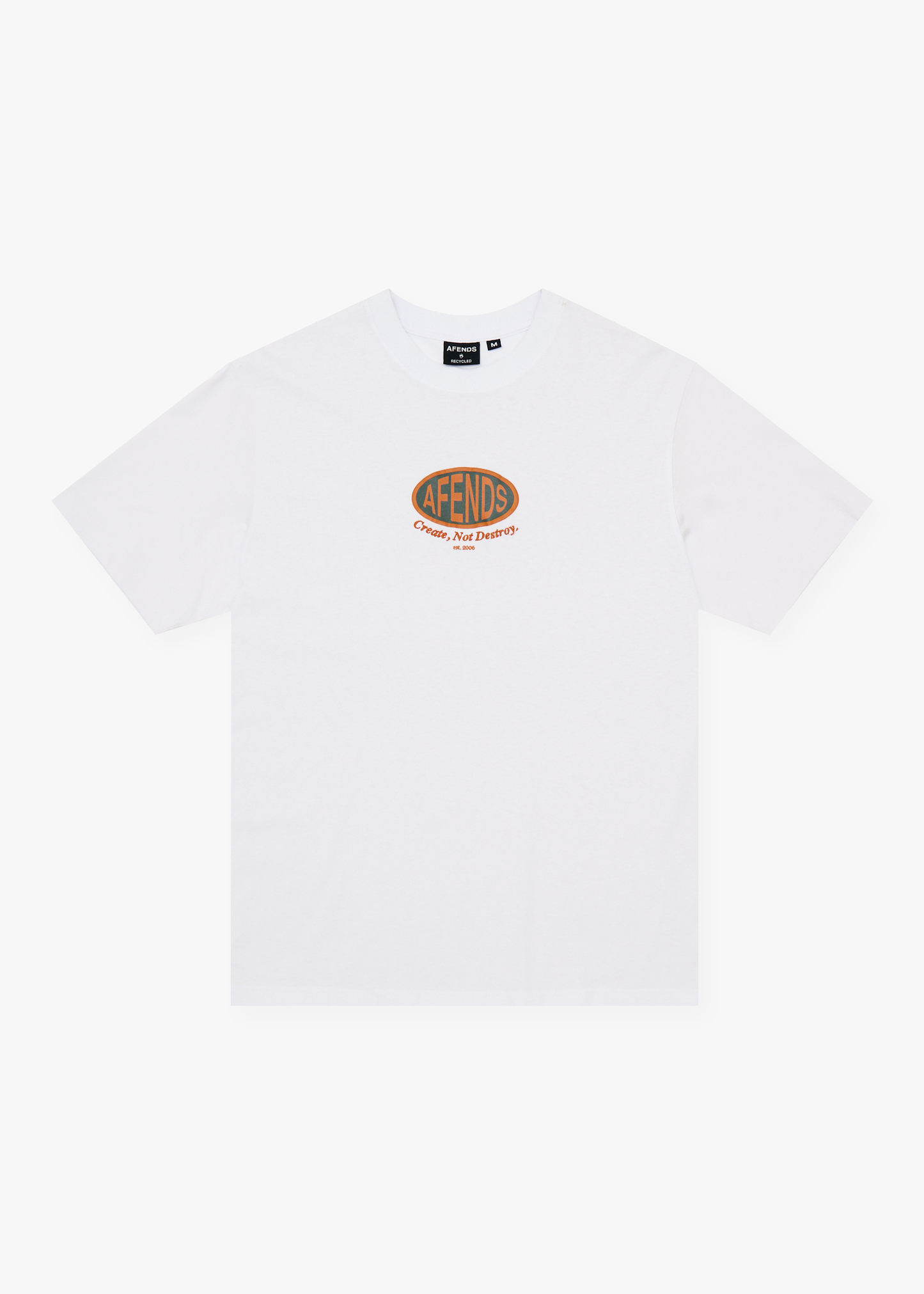 AFENDS Mens Destroyed - Retro Tee - White