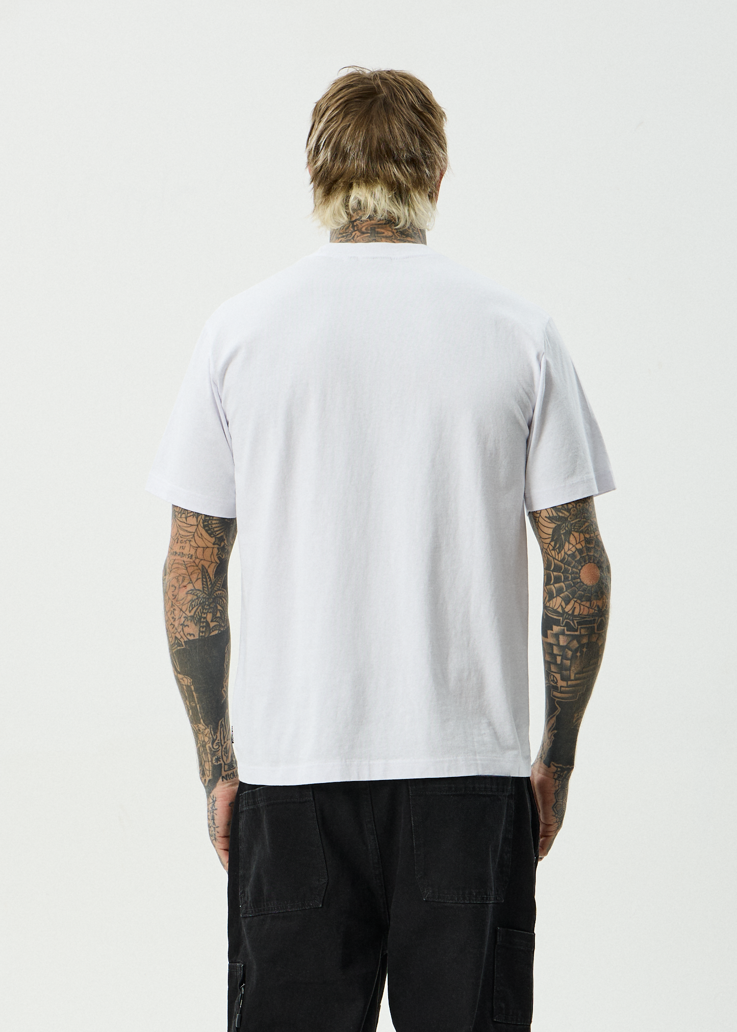 AFENDS Mens Destroyed - Retro Tee - White