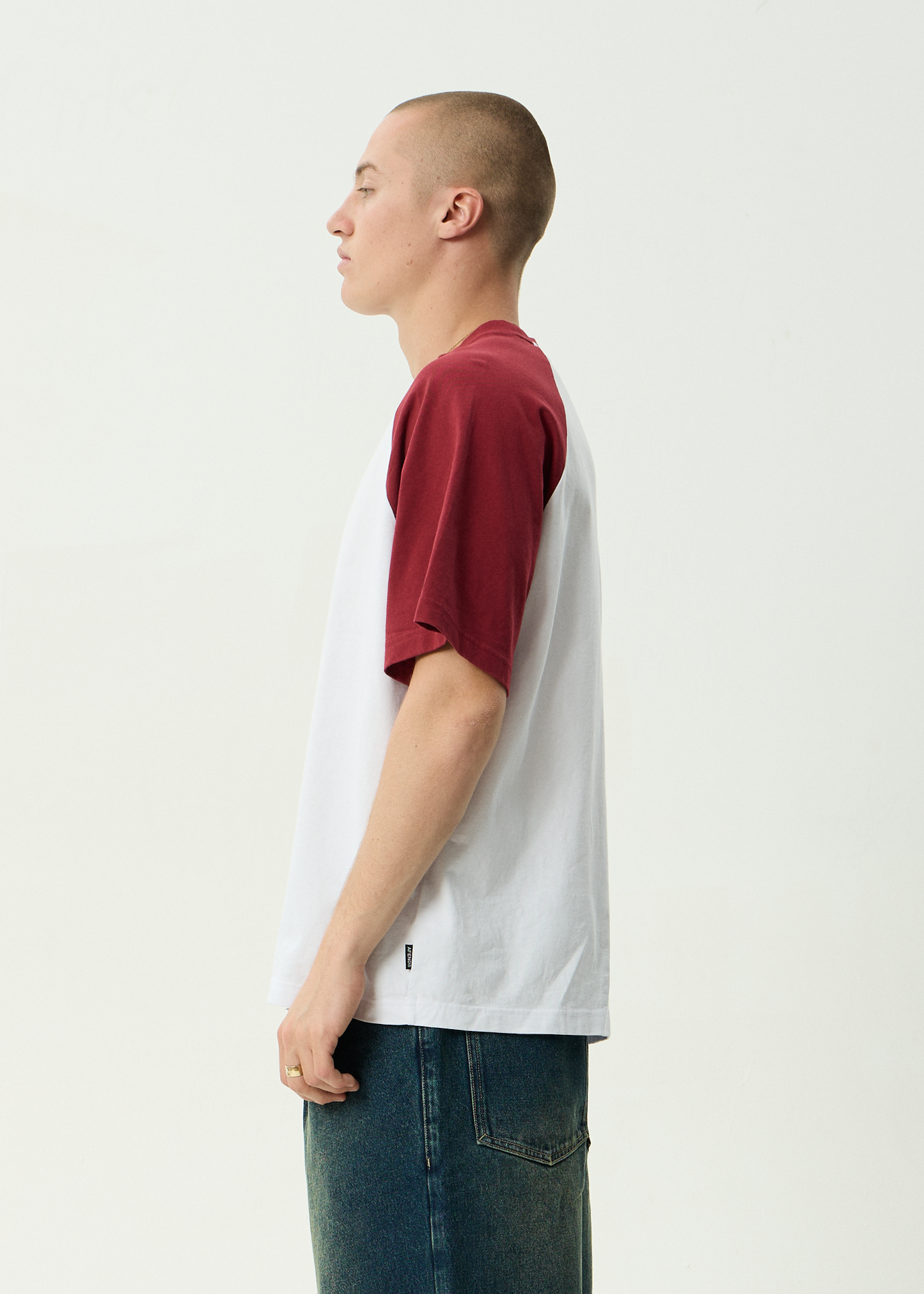 AFENDS Mens Home - Raglan Tee - White