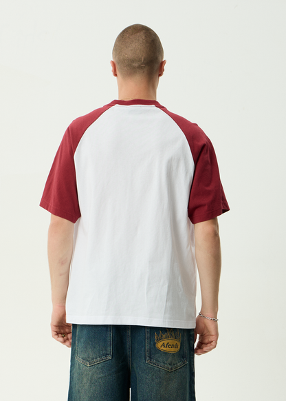AFENDS Mens Home - Raglan Tee - White