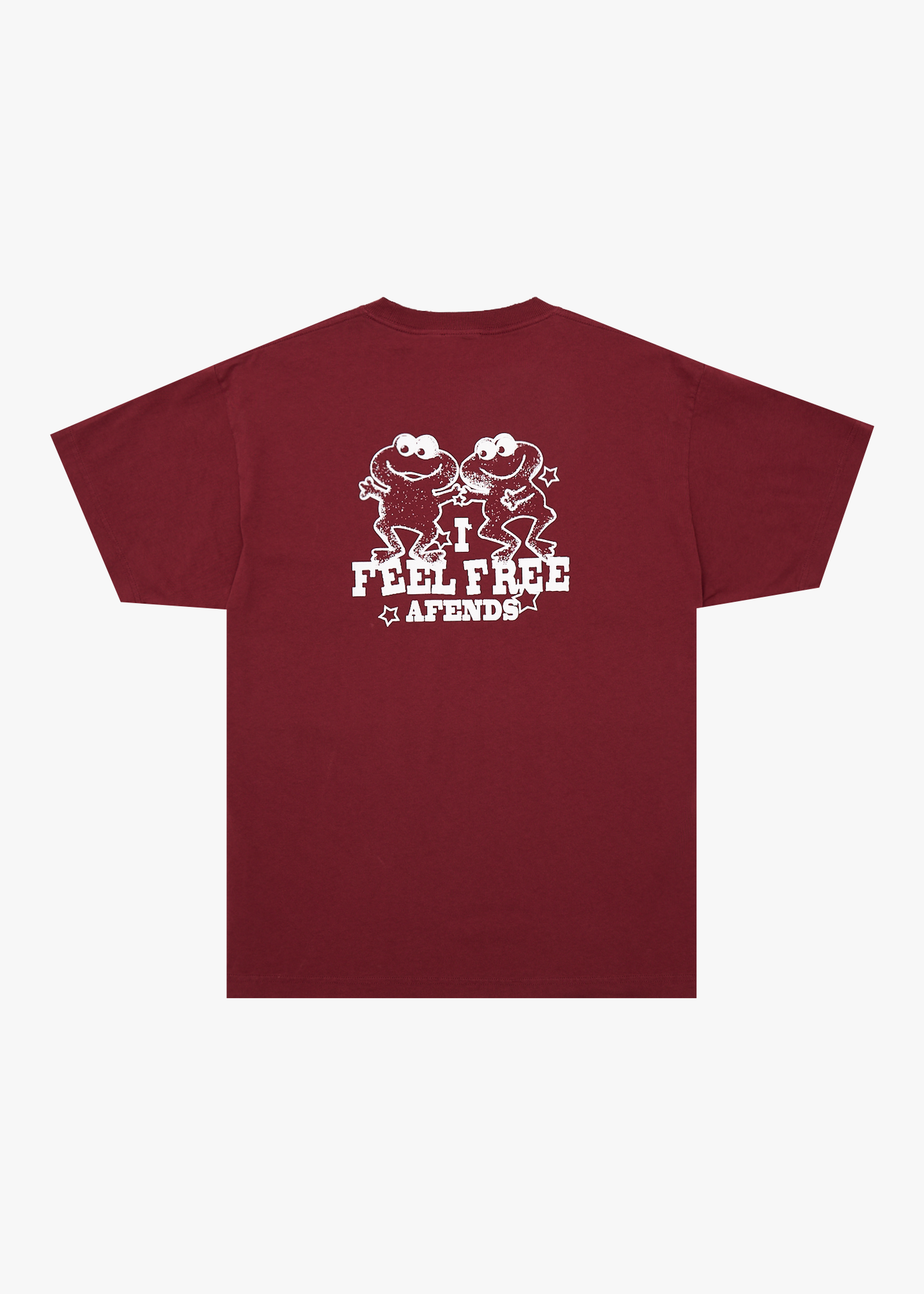 AFENDS Mens Sonoran - Boxy Tee - Washed Burgundy