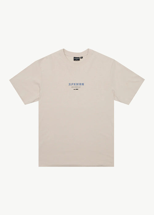 AFENDS Mens Anniversary - Retro Tee - Moonbeam
