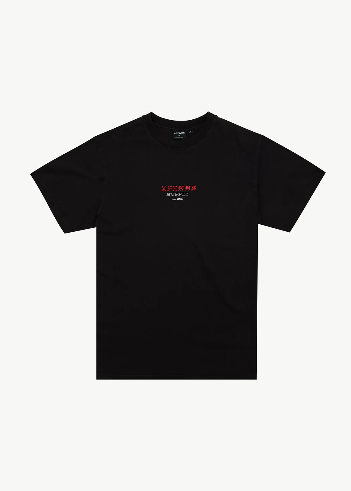 AFENDS Mens Anniversary - Retro Tee - Stone Black