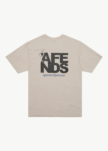 AFENDS Mens Funnel - Retro Tee - Moonbeam