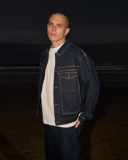 AFENDS Mens Yukon - Denim Jacket - Ink