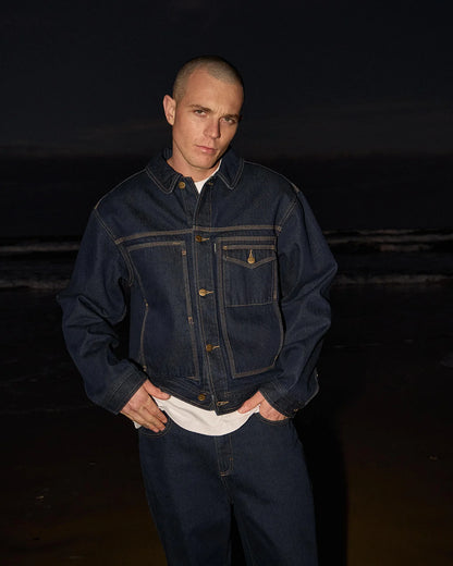 AFENDS Mens Yukon - Denim Jacket - Ink
