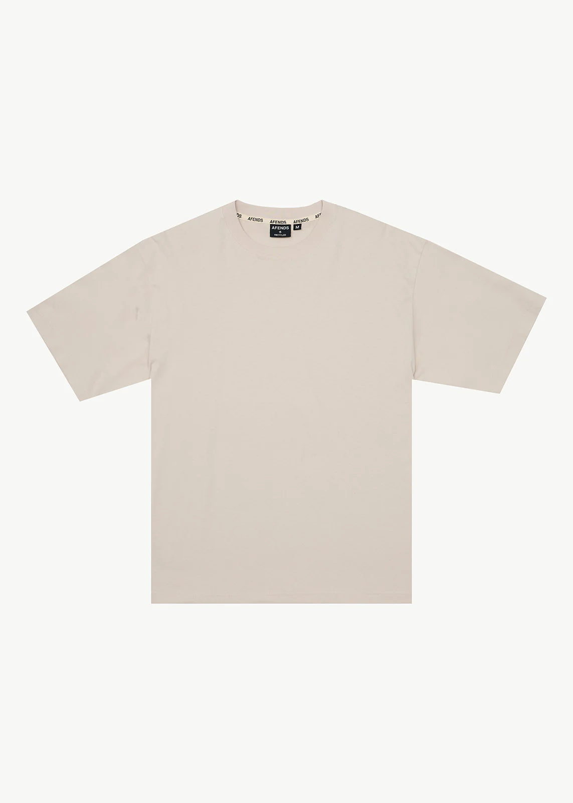 AFENDS Mens Genesis - Heavyweight Boxy Tee - Moonbeam
