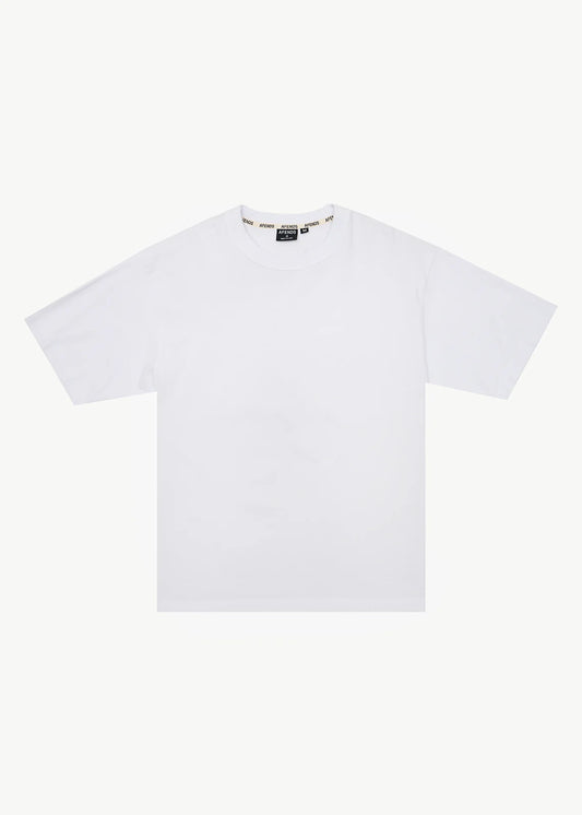 AFENDS Mens Vintage Genesis - Heavyweight Distressed Boxy Tee - Worn White
