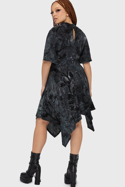 Midnight Vale Short Sleeve Midi Dress