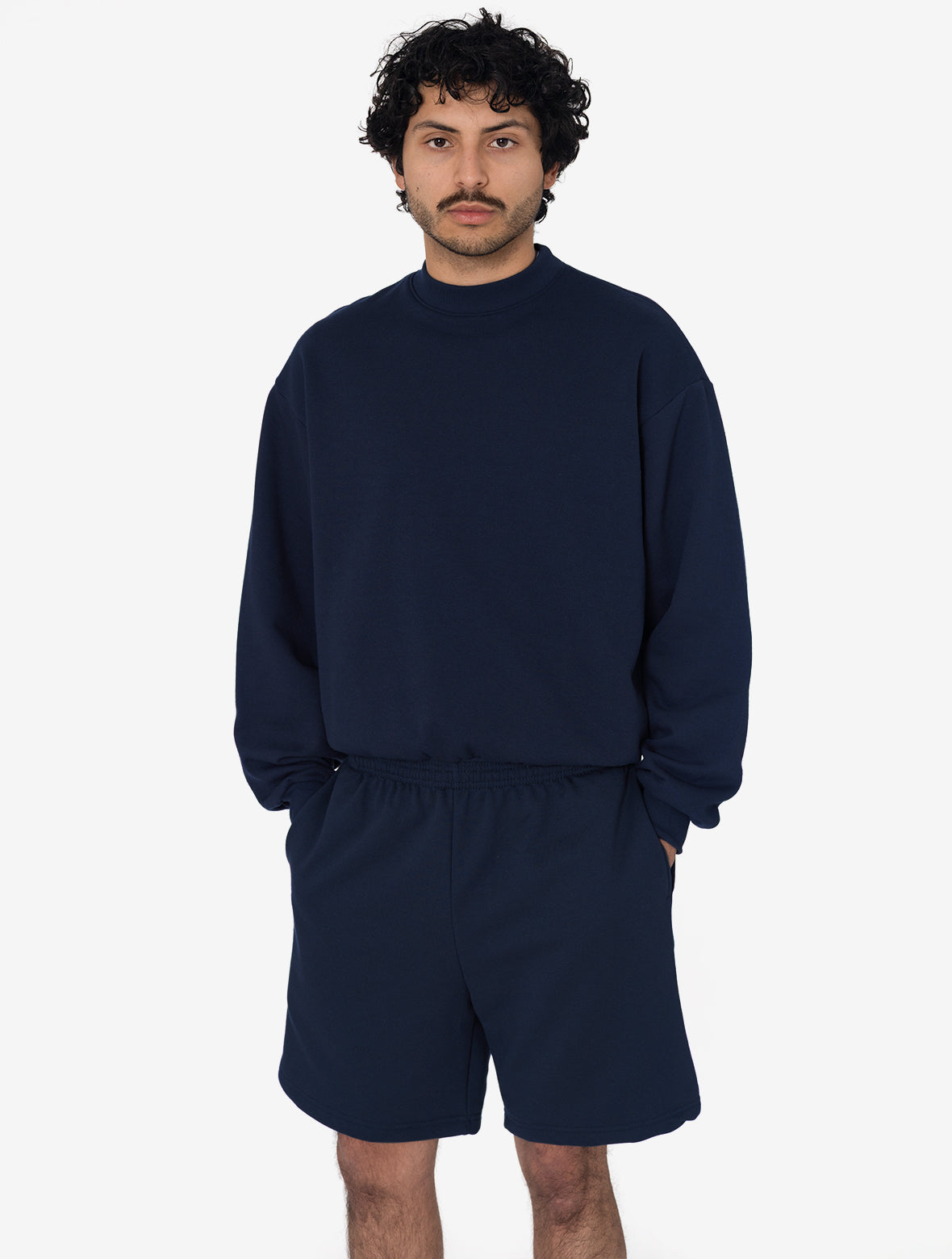 MWF02 - 10oz. Mid-weight Poly Cotton Fleece Sweat shorts
