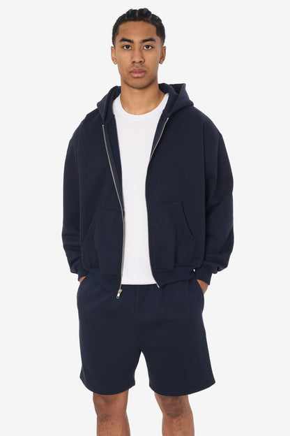 MWF10 - 10 oz. Mid-weight Poly Cotton Fleece Waist Length Zip-Up Hoodie