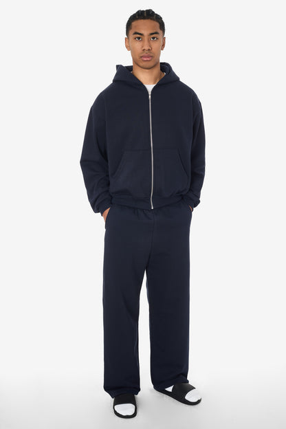 MWF10 - 10 oz. Mid-weight Poly Cotton Fleece Waist Length Zip-Up Hoodie