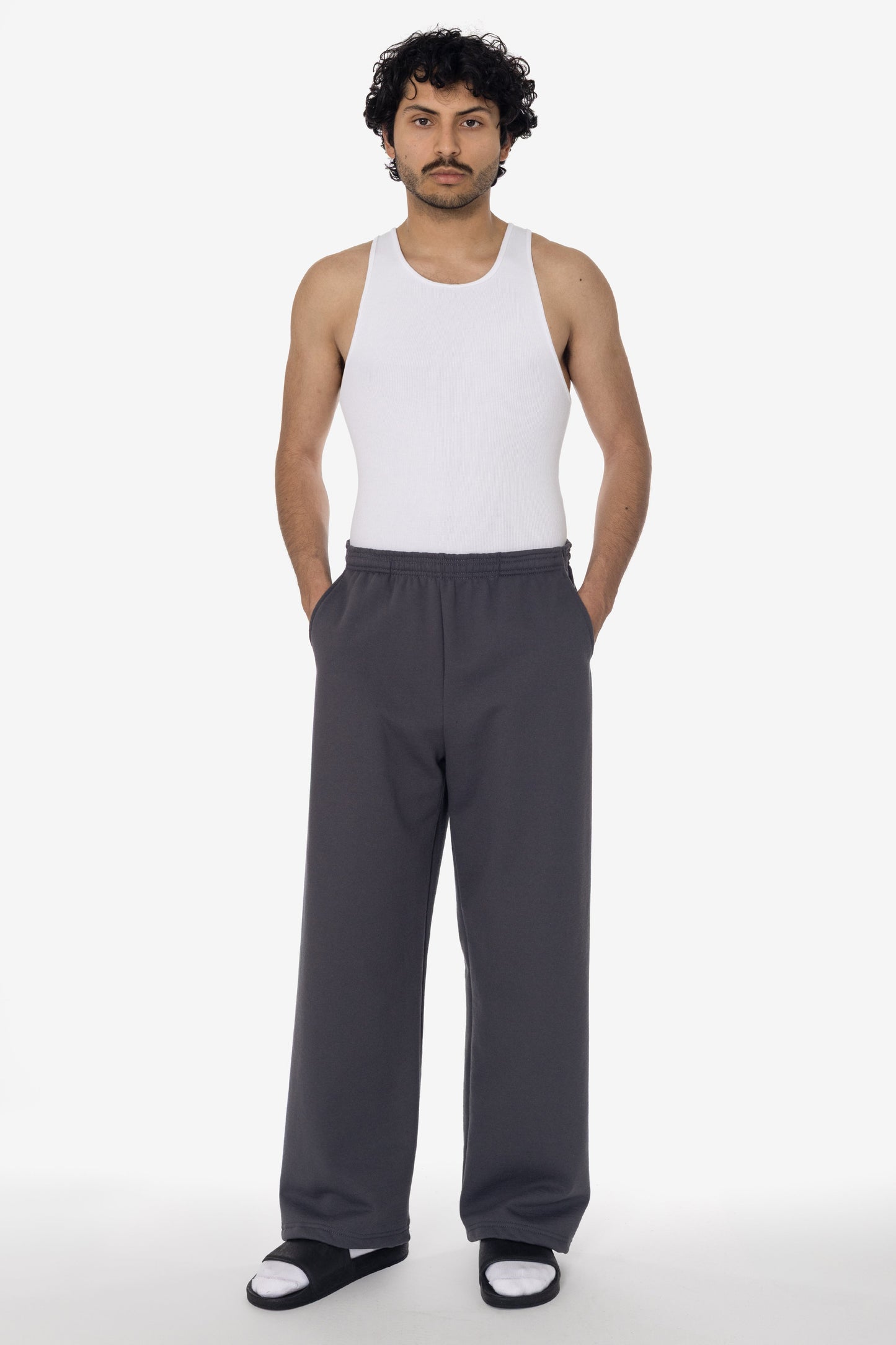 MWF1045 - 10 oz. Mid-Weight Poly Cotton Fleece Wide Open Bottom Sweatpant