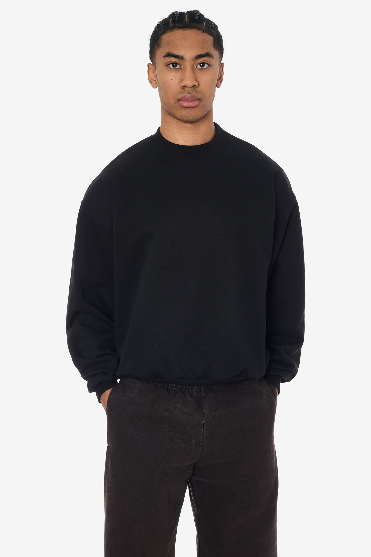 MWF1047 - 10 oz. Mid-weight Poly Cotton Fleece Wide Crewneck