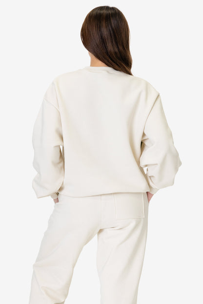MWF1047 Unisex - 10 oz. Mid-weight Poly Cotton Fleece Wide Crewneck