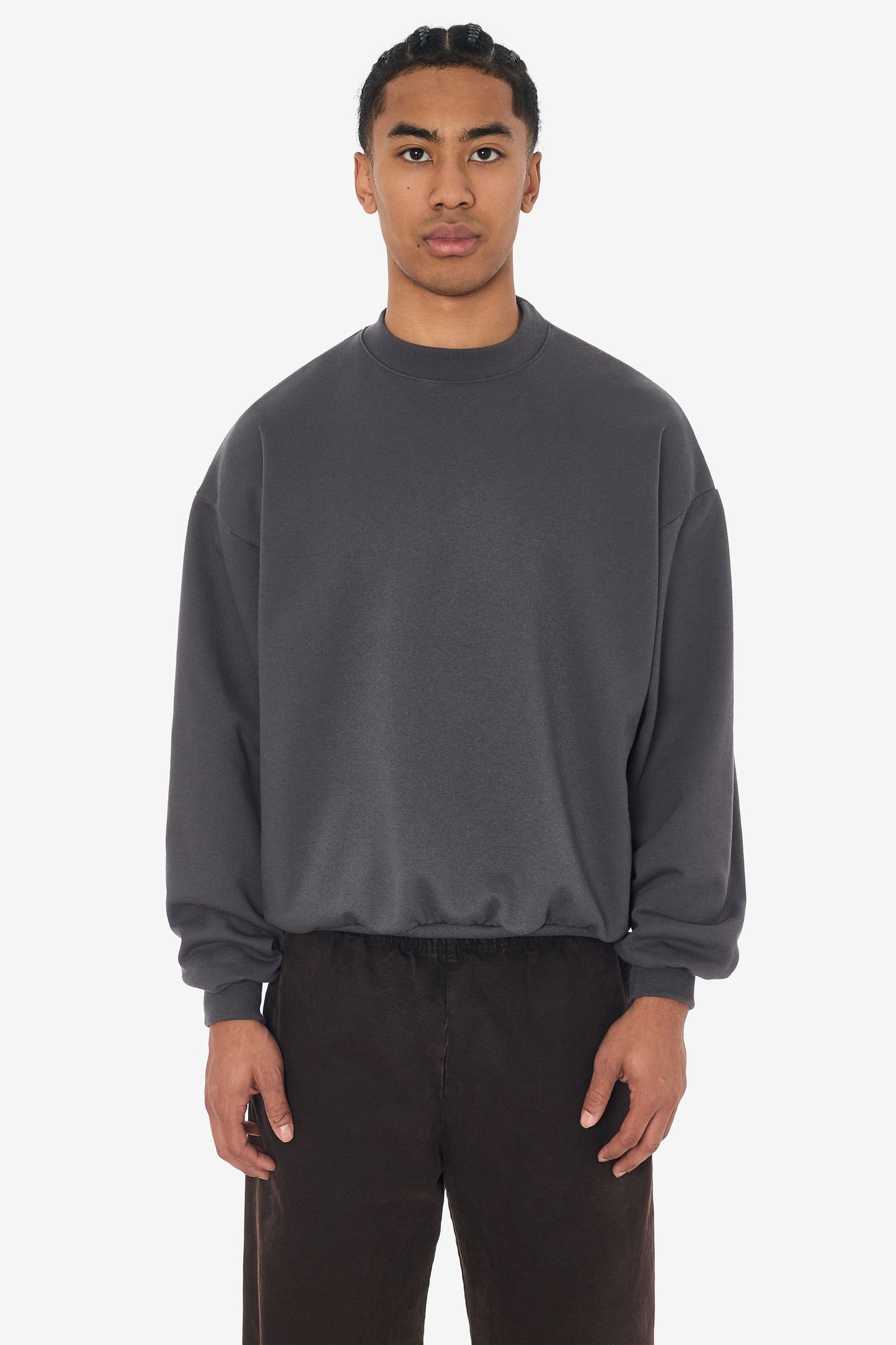 MWF1047 - 10 oz. Mid-weight Poly Cotton Fleece Wide Crewneck