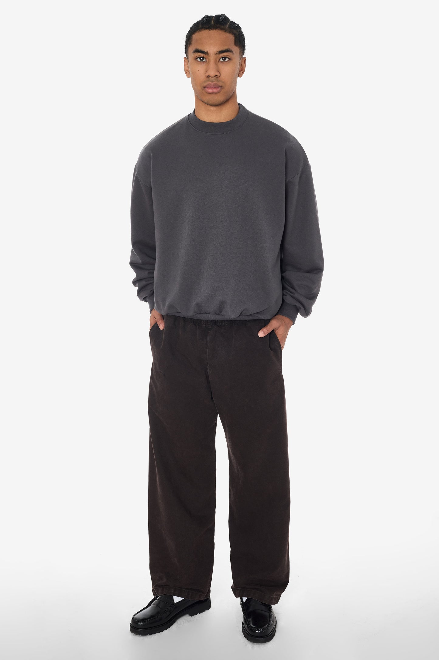 MWF1047 - 10 oz. Mid-weight Poly Cotton Fleece Wide Crewneck