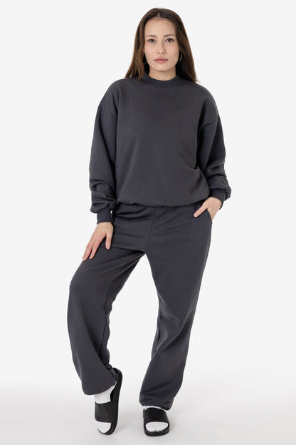 MWF1047 Unisex - 10 oz. Mid-weight Poly Cotton Fleece Wide Crewneck