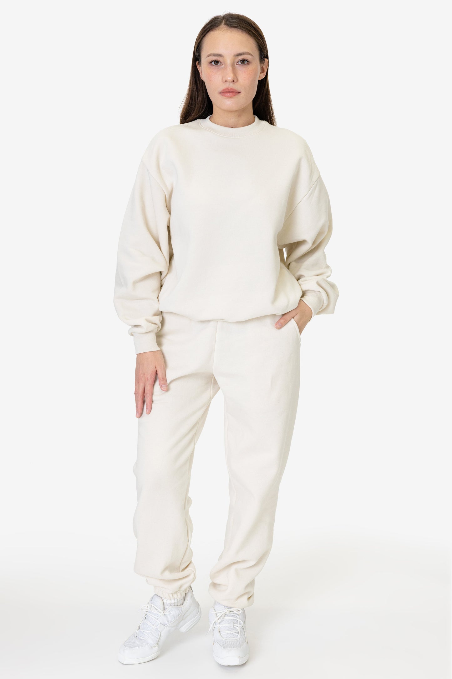 MWF1047 Unisex - 10 oz. Mid-weight Poly Cotton Fleece Wide Crewneck