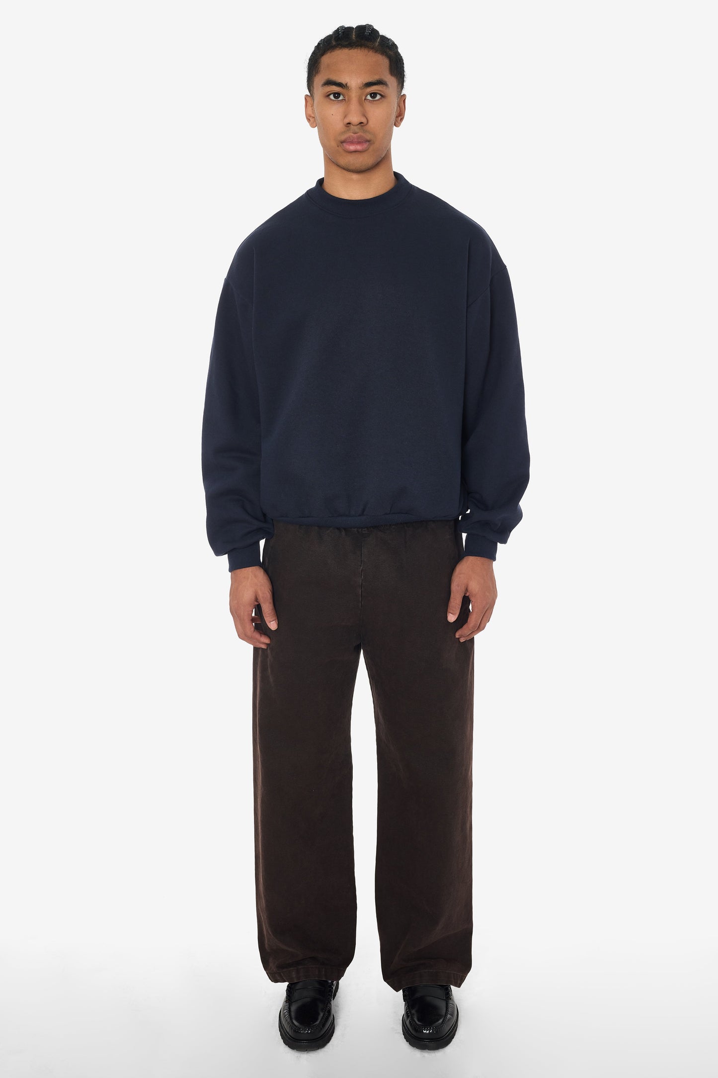 MWF1047 - 10 oz. Mid-weight Poly Cotton Fleece Wide Crewneck
