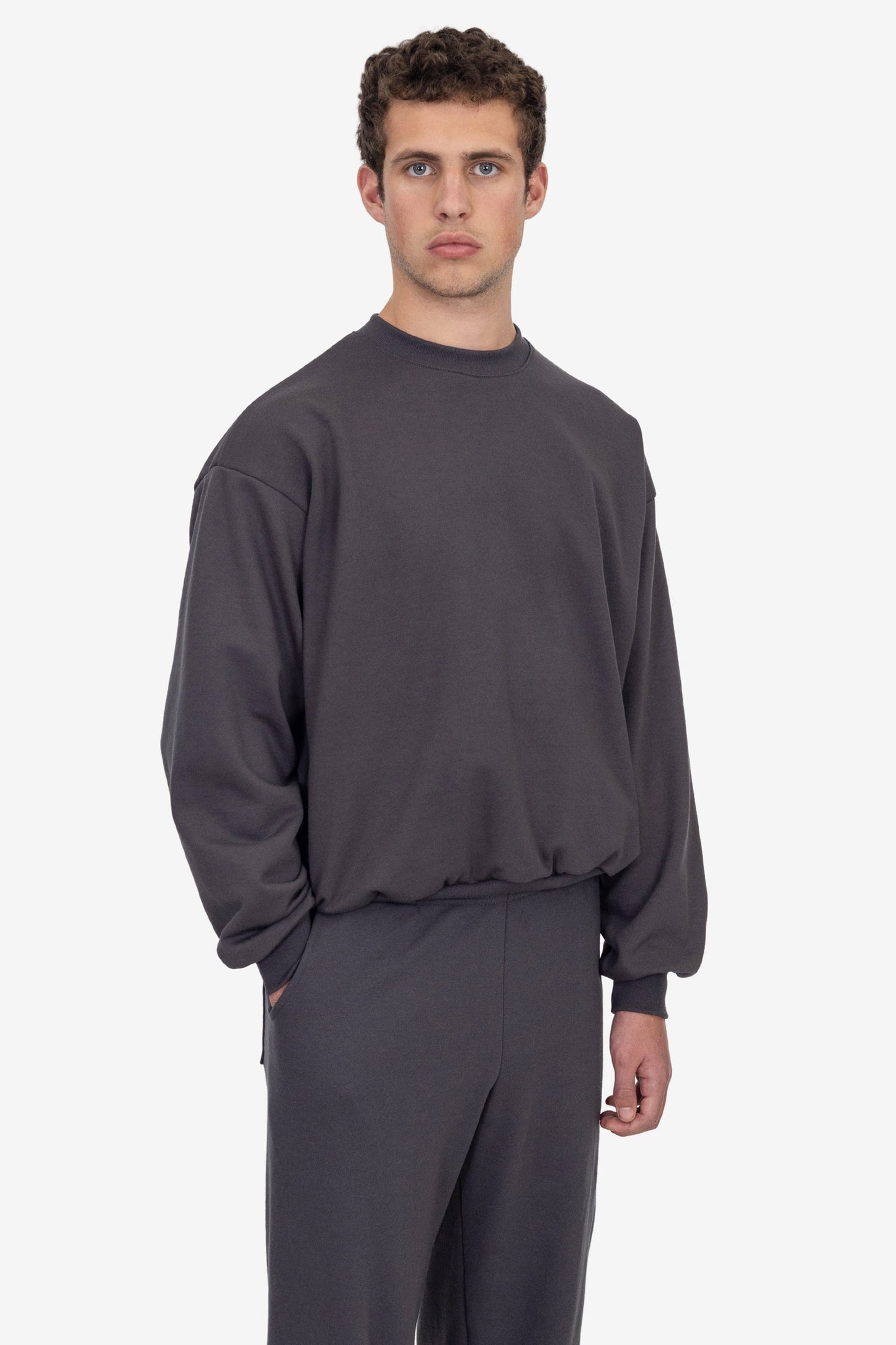 MWF1047 - 10 oz. Mid-weight Poly Cotton Fleece Wide Crewneck