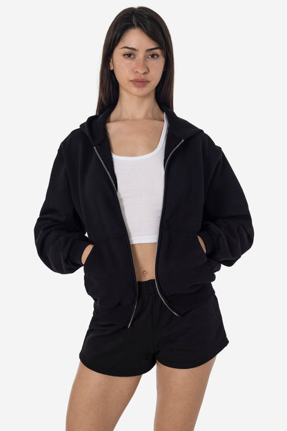 MWF10 - 10 oz. Mid-weight Poly Cotton Fleece Waist Length Zip-Up Hoodie