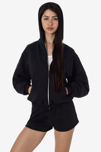 MWF10 - 10 oz. Mid-weight Poly Cotton Fleece Waist Length Zip-Up Hoodie