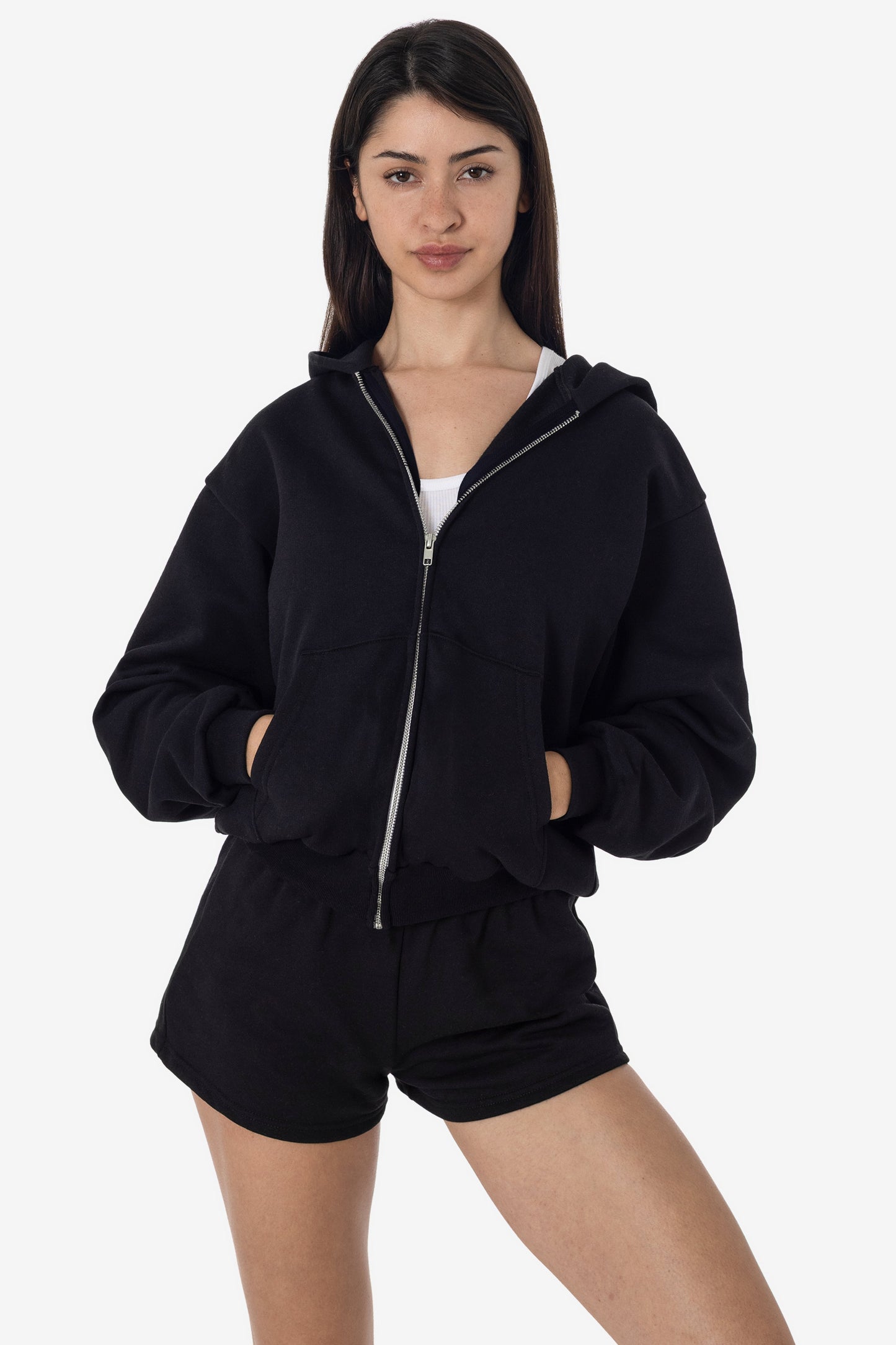 MWF10 - 10 oz. Mid-weight Poly Cotton Fleece Waist Length Zip-Up Hoodie