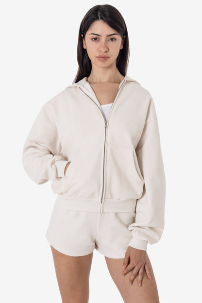 MWF10 - 10 oz. Mid-weight Poly Cotton Fleece Waist Length Zip-Up Hoodie