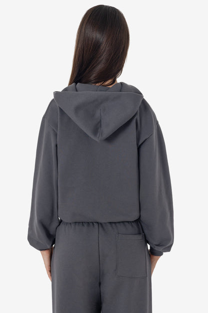 MWF10 - 10 oz. Mid-weight Poly Cotton Fleece Waist Length Zip-Up Hoodie