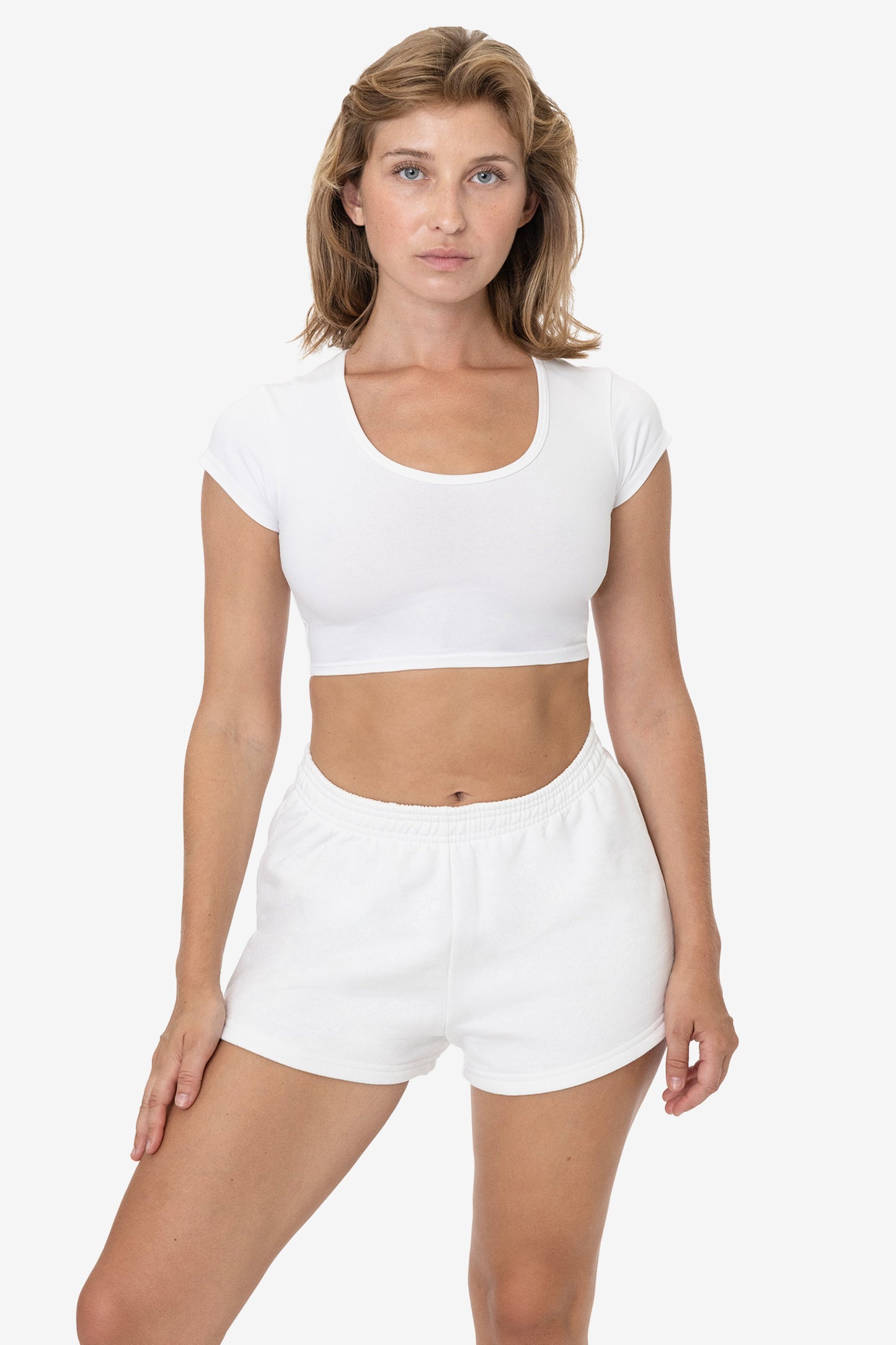 MWF314 - 10 oz. Mid-Weight Poly Cotton Fleece Short Shorts