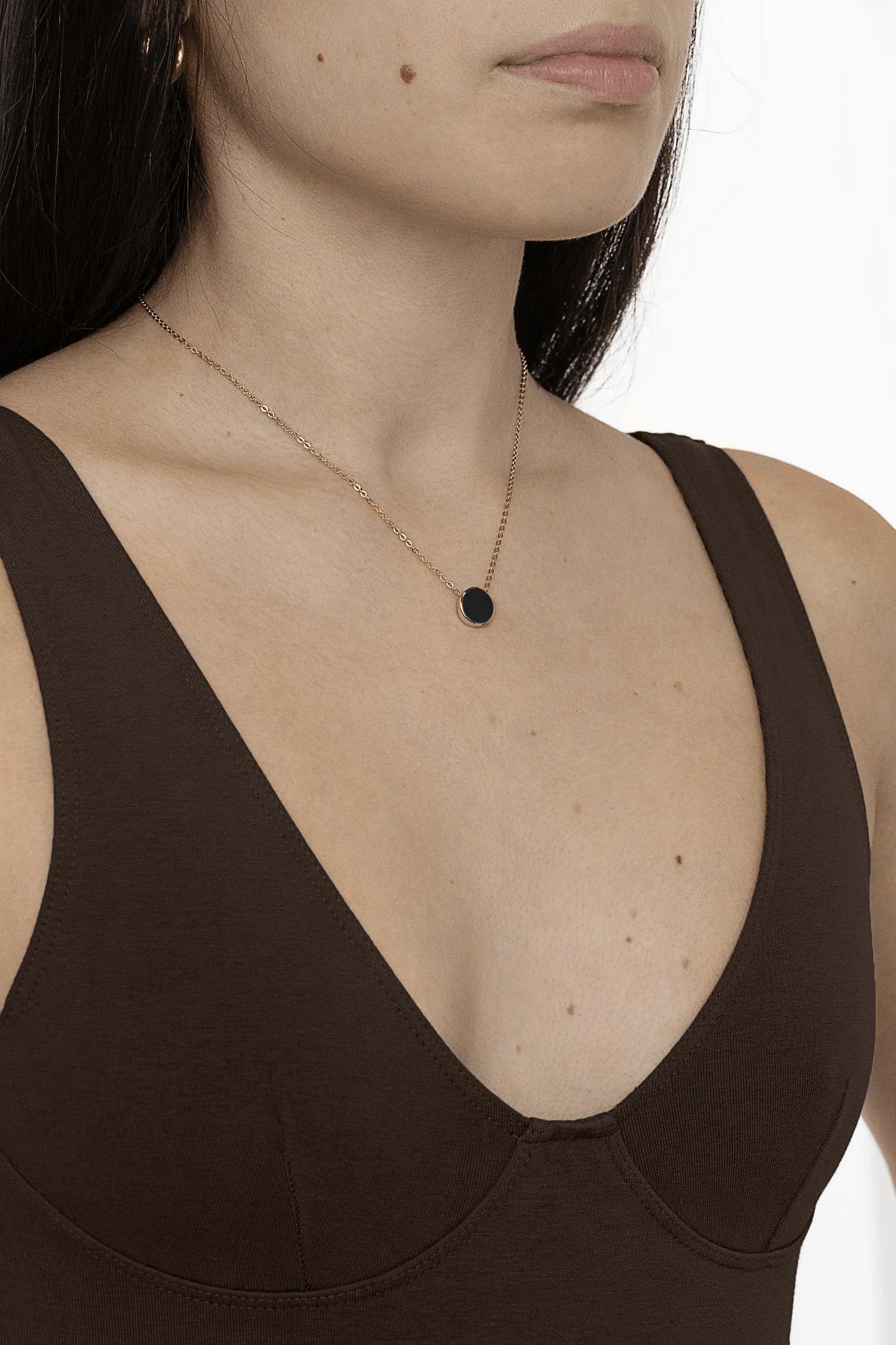 NCKES90 - 9mm Enamel Stud Necklace