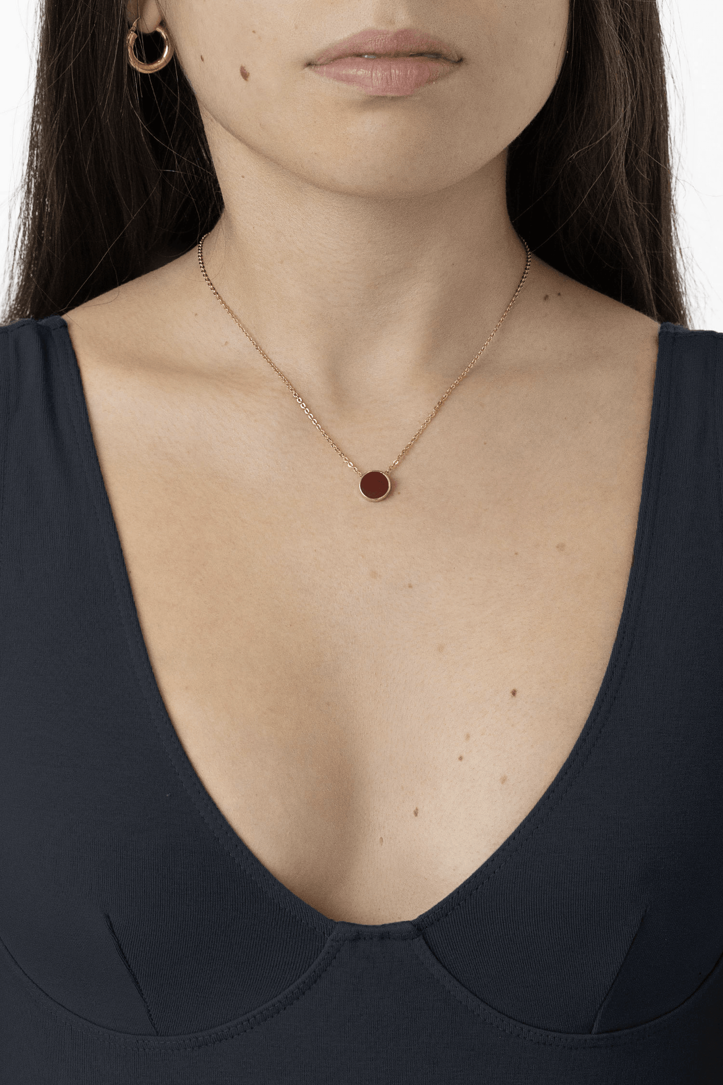 NCKES90 - 9mm Enamel Stud Necklace