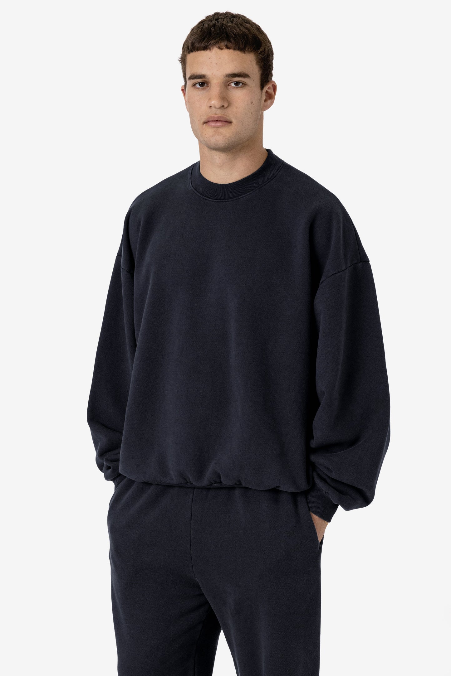 PLU07GD - 16oz. Garment Dye Plush Fleece Pullover Crewneck Sweatshirt