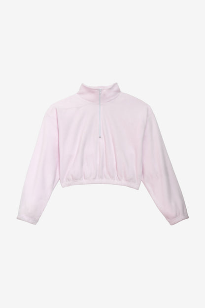 PF306 - Cropped Polar Fleece Half Zip Pullover