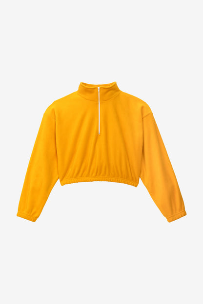 PF306 - Cropped Polar Fleece Half Zip Pullover