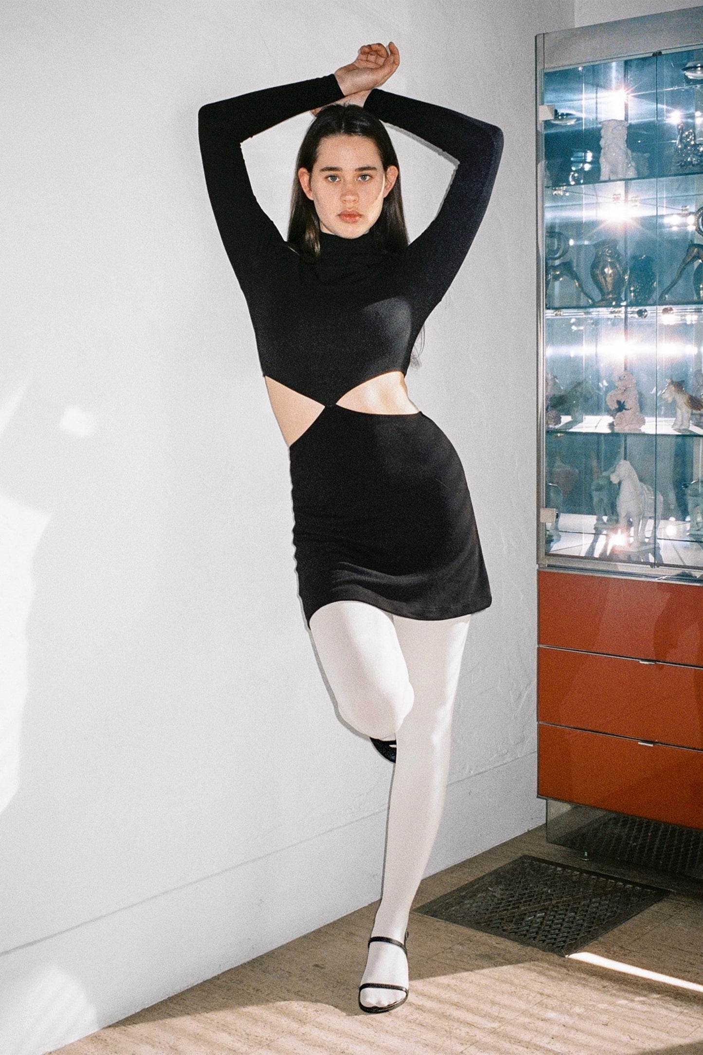 PON408 - Ponte Diamond Cutout Dress