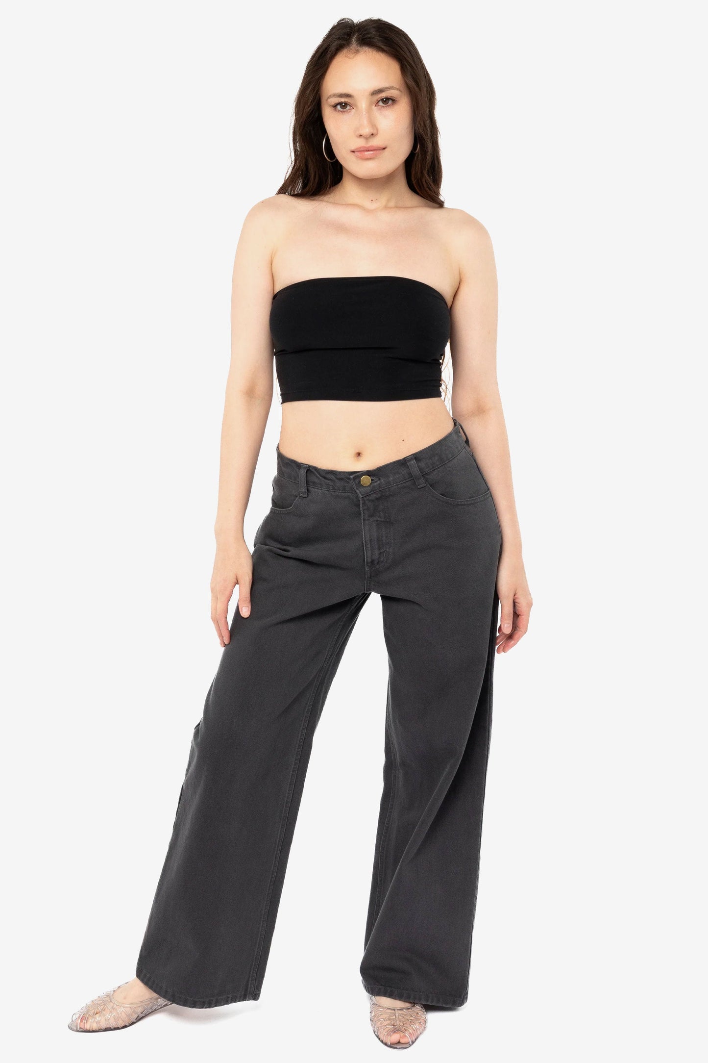 RBDW401GD - 12 oz Bull Denim Mid Rise Wide Leg Jeans