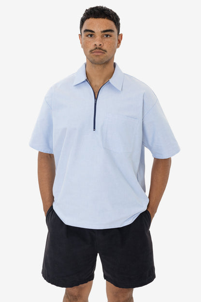 RCP409 - Oxford Zip-Up Work Shirt